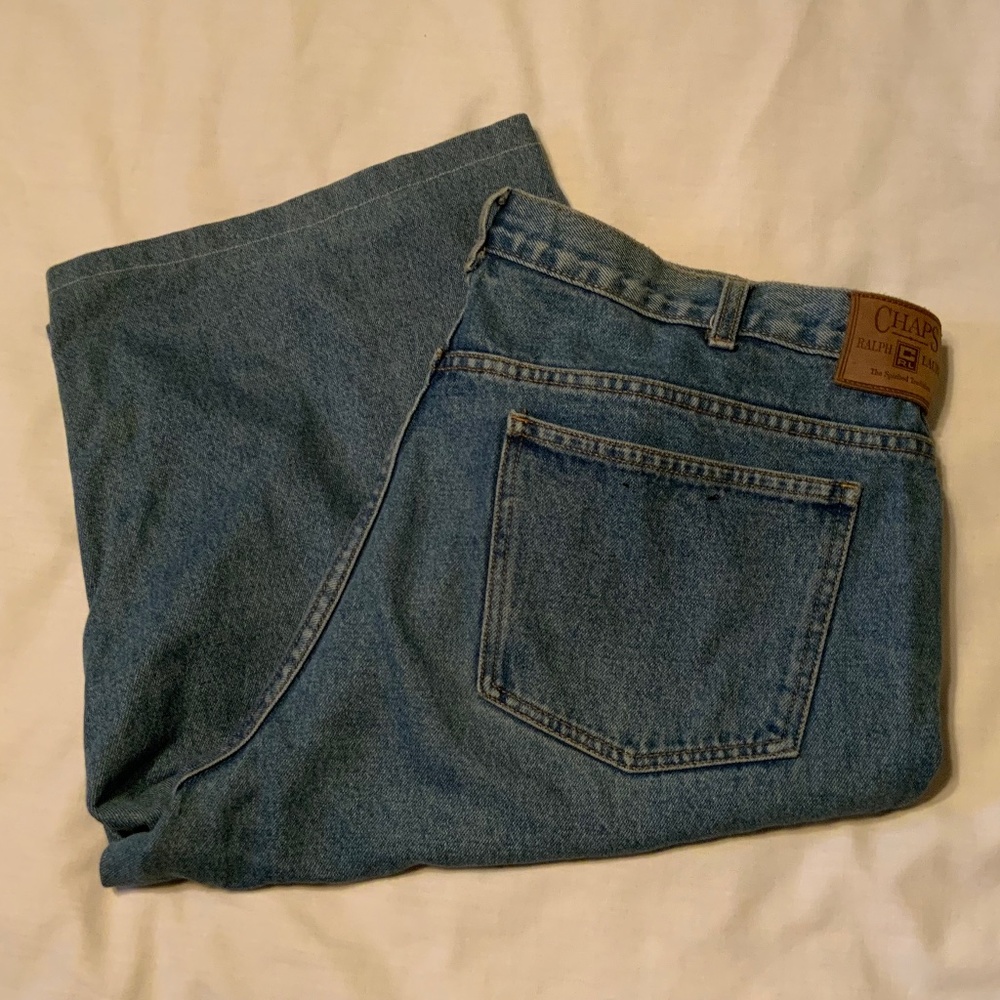 Ralph Lauren CHAPS Blue Jean Cotton Denim Shorts (40” waist)